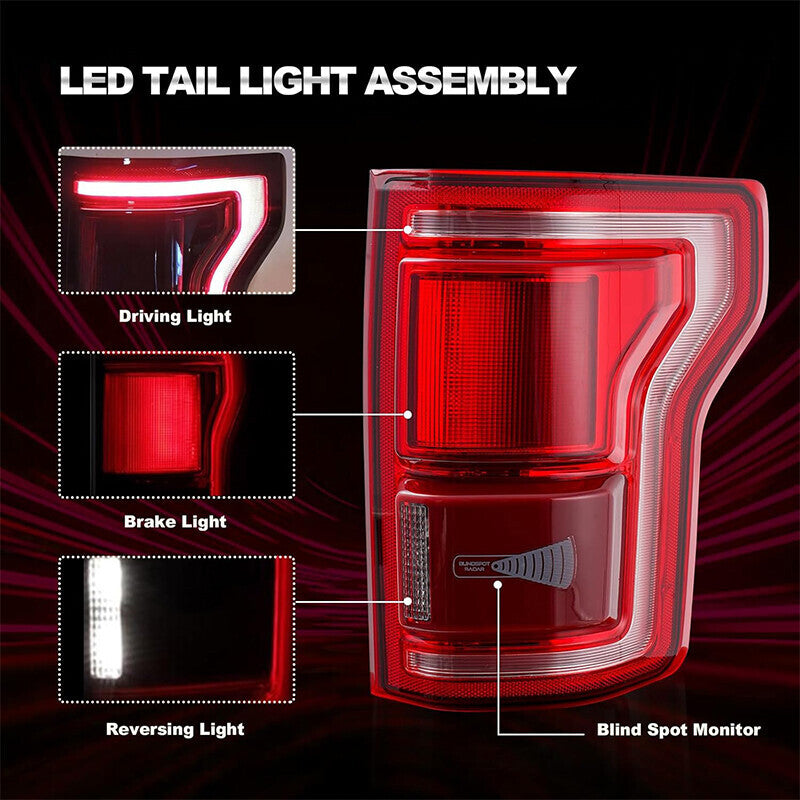 DURAFORCE For Ford F-150 2015 2016 2017 Right LED Tail Light W/Blind Spot HL3Z-13404-D