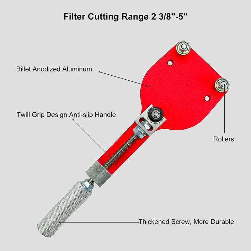 DURAFORCE Oil Filter Cutting Tool Replacement for 77750 Filter Cutting Range 2 3/8"-5"