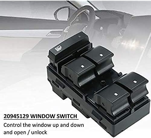DURAFORCE Window Control Switch 20945129 22895545 Driver+Passenge Side for 07-13 Chevy GMC