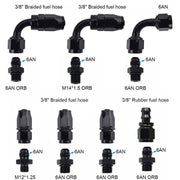DURAFORCE Fuel Pressure Regulator Kit 0-100psi Gauge AN6-6AN Fuel Line Fitting Universal