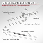 DURAFORCE Fuel Pressure Regulator Kit 0-100psi Gauge AN6-6AN Fuel Line Fitting Universal