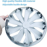 DURAFORCE 16" Wheel Covers Full Rim Snap On Hub Caps fit R16 Tire & Steel Wheels Set of 4