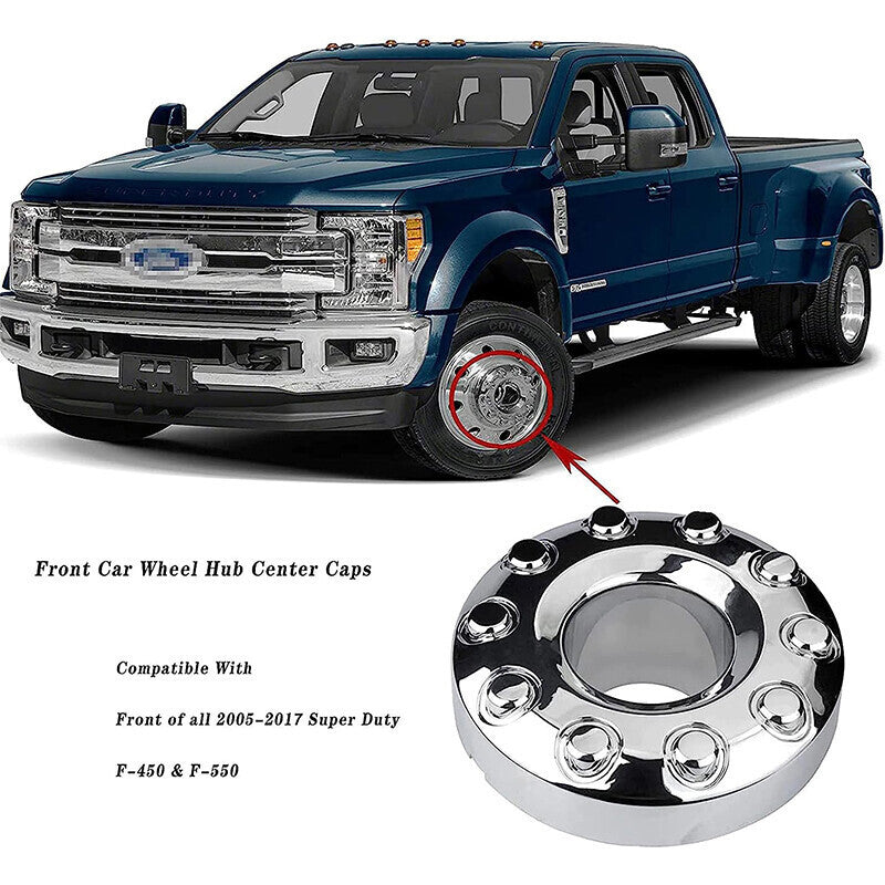 DURAFORCE Front Wheel Hub Center Cap For Ford F450 F550 Super Duty 05-17 10 Lug Wheels New