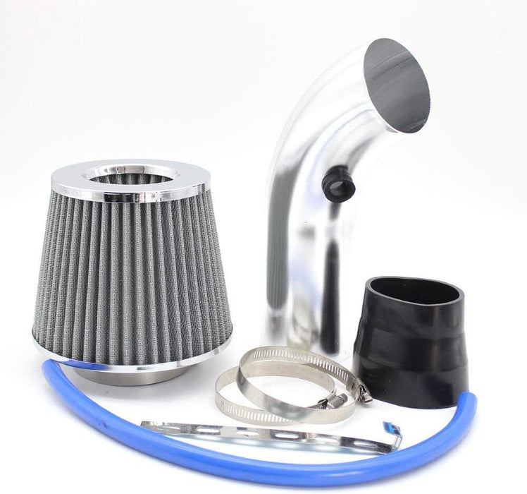 DURAFORCE Cold Air Intake Filter Induction Kit 3" Aluminum Pipe Power Flow Hose System New
