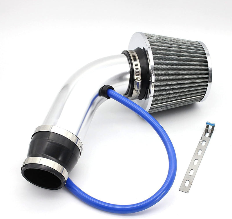 DURAFORCE Cold Air Intake Filter Induction Kit 3" Aluminum Pipe Power Flow Hose System New