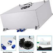 DURAFORCE 20 Gallon/80L Fuel Cell Gas Tank Polished Aluminum + Level Sender& Cap