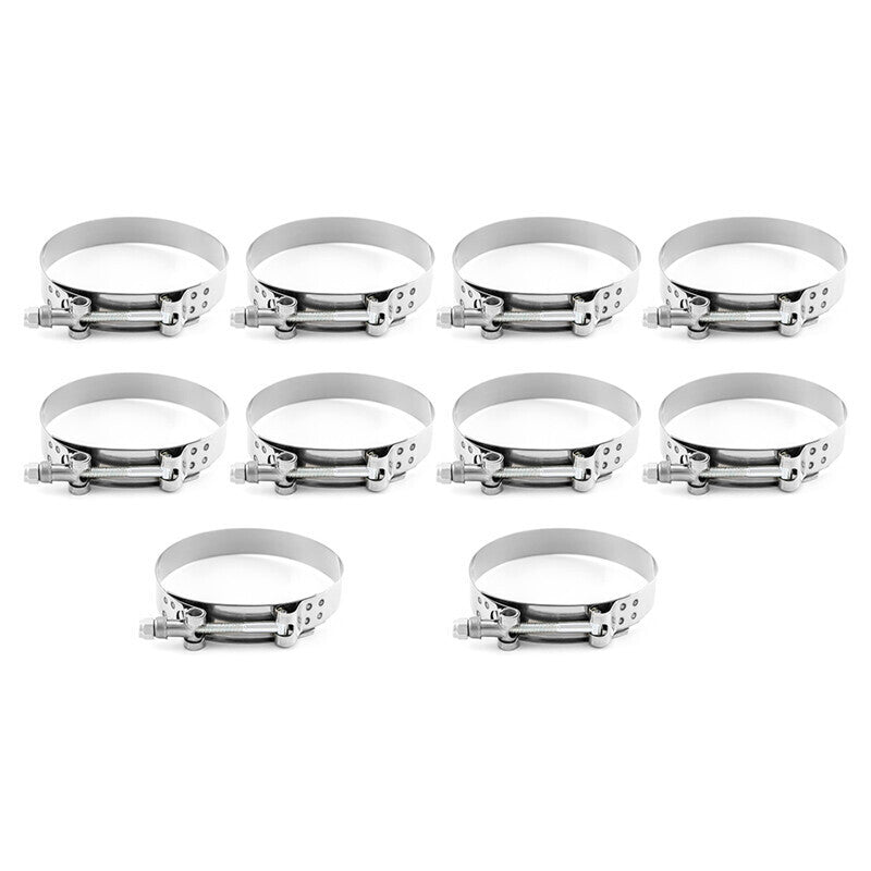 DURAFORCE 10 Pack 3.5" inch Stainless Steel T-Bolt Clamp Turbo Intake Intercooler TBOLT
