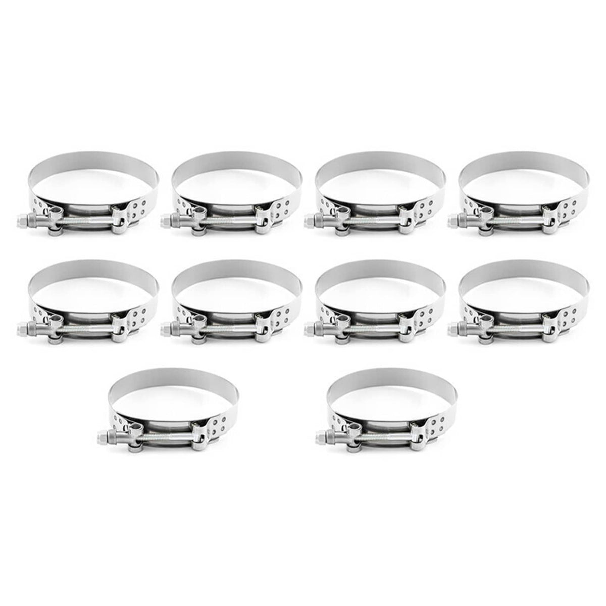 thumbnail image 2 of EMUSA 4-Pack 4" Stainless Steel T-Bolt Clamps - Turbo, Intake, Intercooler (CLT 400X4) 2 of 5