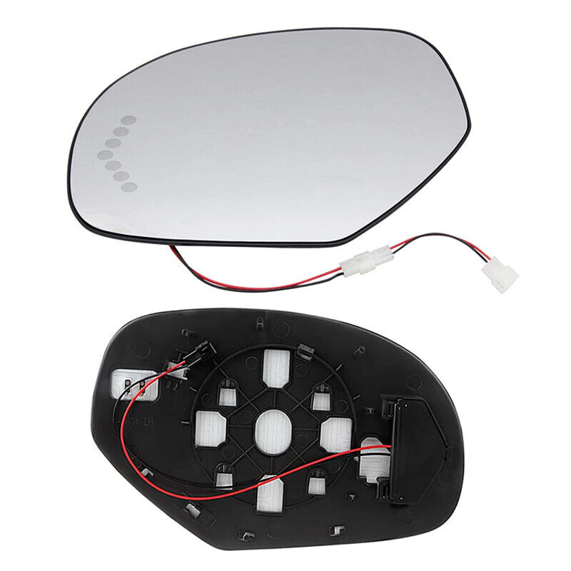 DURAFORCE Mirror Glass Heated Turn Signal Driver Side LH for 2007-2014 Chevy GMC Cadillac