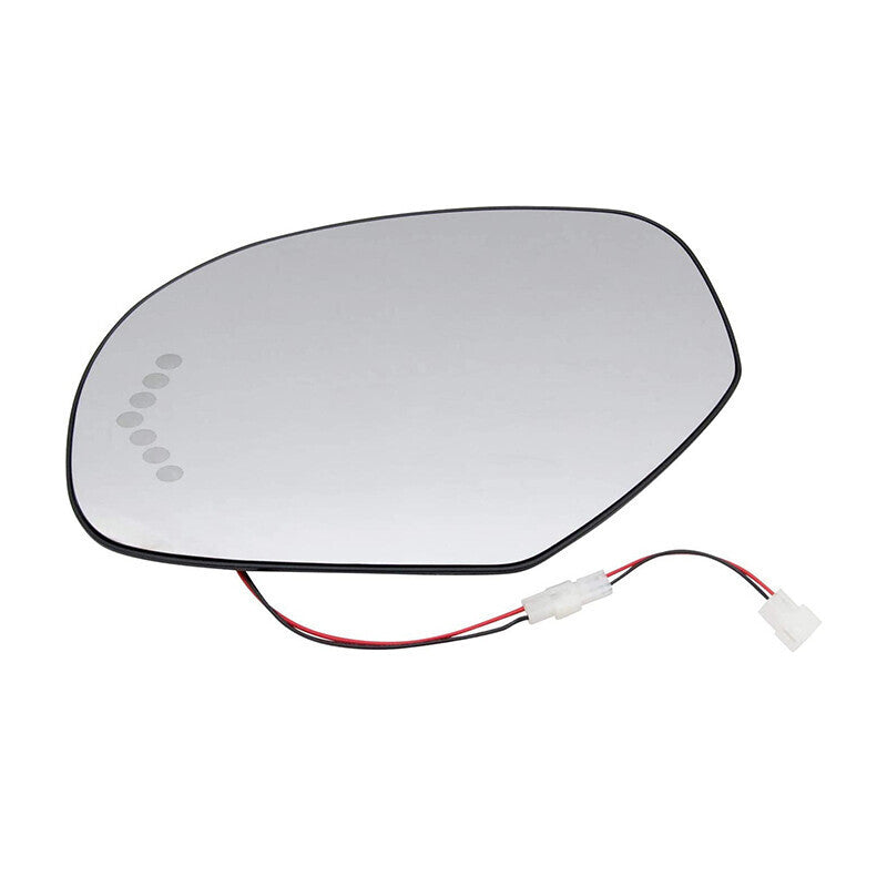 DURAFORCE Mirror Glass Heated Turn Signal Driver Side LH for 2007-2014 Chevy GMC Cadillac