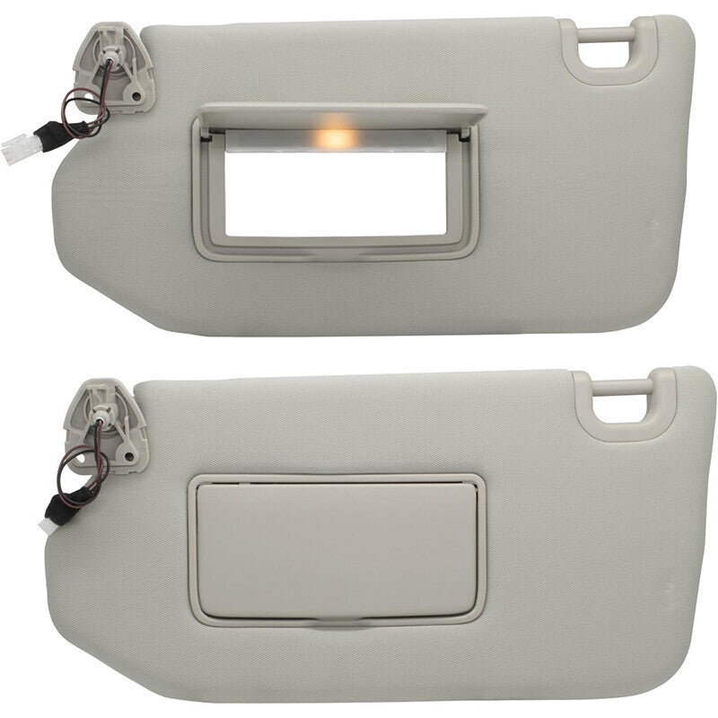DURAFORCE Left Driver Gray Sun Visor With Lamp for Nissan Pathfinder 2013-2018 96401-9PB0A