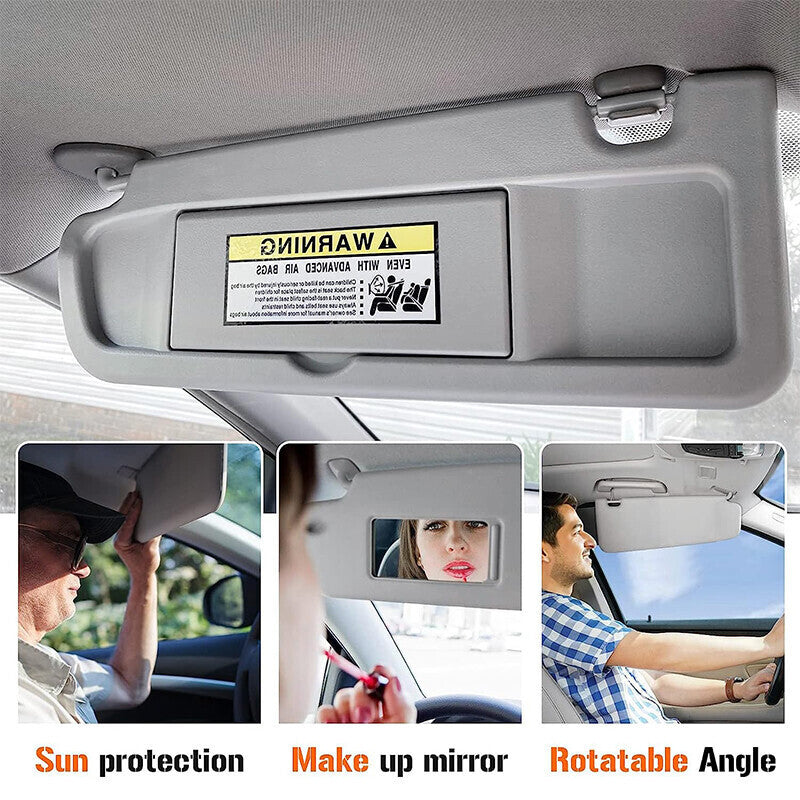 DURAFORCE Driver Sun Visor Light Clear Grey For 2006 2007 2008 2009 2010 2011 Honda Civic