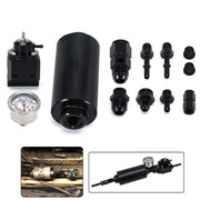 DURAFORCE Fuel Pressure Regulator Gauge Filter Fitting Black For 2001–2006 BMW E46 M3 3.2