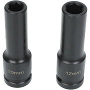 DURAFORCE 35pcs 1/2" Inch Deep Impact Socket Set Drive 8-32mm Metric Garage Sae With Case