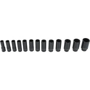 DURAFORCE 35pcs 1/2" Inch Deep Impact Socket Set Drive 8-32mm Metric Garage Sae With Case