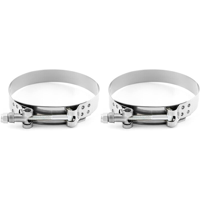 DURAFORCE 2 x 3.5" Stainless Steel T Bolt Clamp Turbo Intake 3-1/2" Silicone Hose Clamp