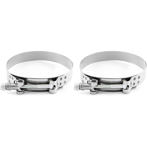 DURAFORCE 2 x 3.5" Stainless Steel T Bolt Clamp Turbo Intake 3-1/2" Silicone Hose Clamp