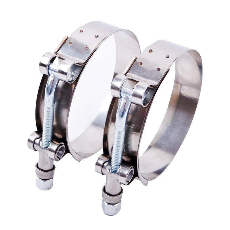 DURAFORCE 2 x 3.5" Stainless Steel T Bolt Clamp Turbo Intake 3-1/2" Silicone Hose Clamp