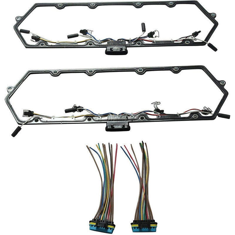DURAFORCE Valve Cover Gaskets Harness & 8 Glow Plug Kits For 98-03 Ford 7.3L Powerstroke