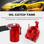 DURAFORCE Oil Catch Can Kit Red Tank for 11-21 Ford F150 5.0L Raptor 2.7L 3.5L Ecoboost