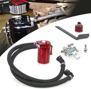 DURAFORCE Oil Catch Can Kit Red Tank for 11-21 Ford F150 5.0L Raptor 2.7L 3.5L Ecoboost