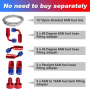 DURAFORCE 20 GALLON POLISHED SLIVE FUEL CELL GAS TANK+CAP+LEVEL SENDER+STEEL FUEL LINE KIT
