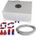 DURAFORCE 20 GALLON POLISHED SLIVE FUEL CELL GAS TANK+CAP+LEVEL SENDER+STEEL FUEL LINE KIT