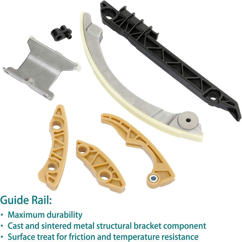 DURAFORCE Timing Chain Kit For 08-13 Malibu 10-15 Equinox 10-15 GMC Terrain 2.4L I4 DOHC