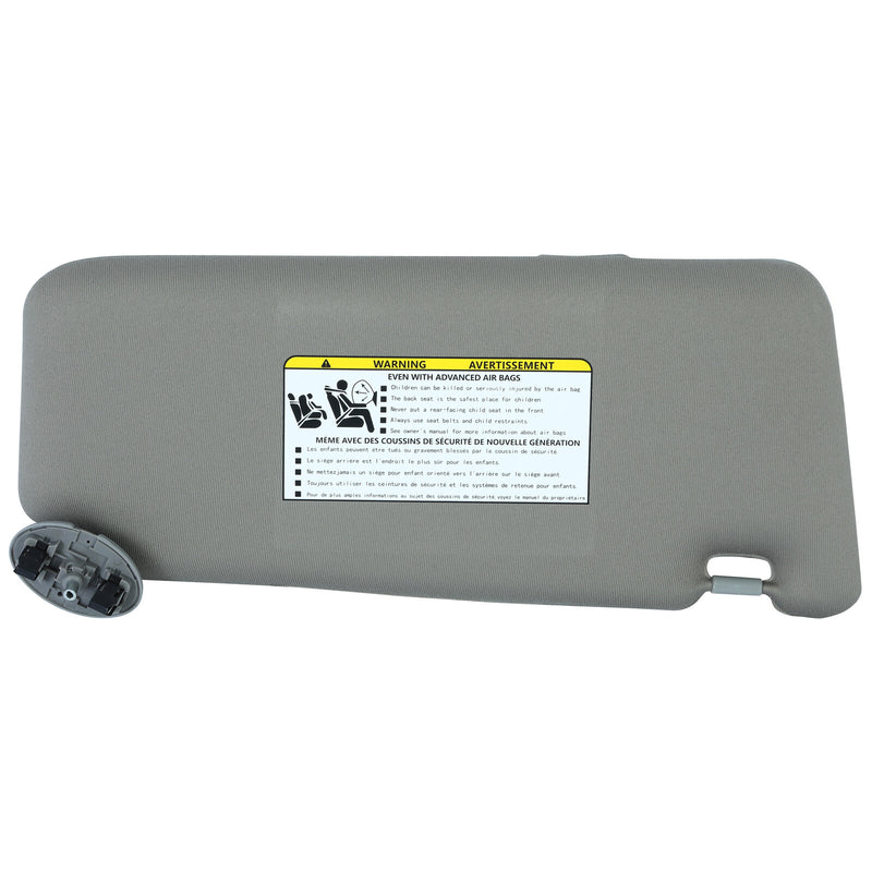DURAFORCE Left Side Sun Visor Light Grey for 2006 2007 2008 2009 2010 2011 Toyota Camry
