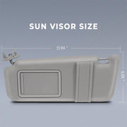 DURAFORCE Left Side Sun Visor Light Grey for 2006 2007 2008 2009 2010 2011 Toyota Camry
