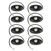 DURAFORCE White LED Rock Lights Underbody Trail Rig Glow Lamp Offroad SUV Pickup NEW