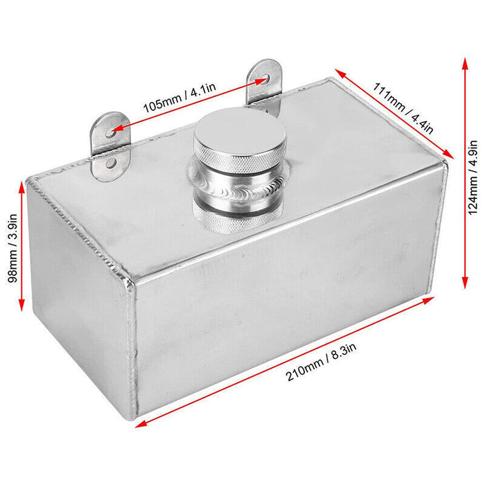 DURAFORCE 2L Sliver Universal Windscreen Washer Bottle Intercooler Spray Tank With Cap