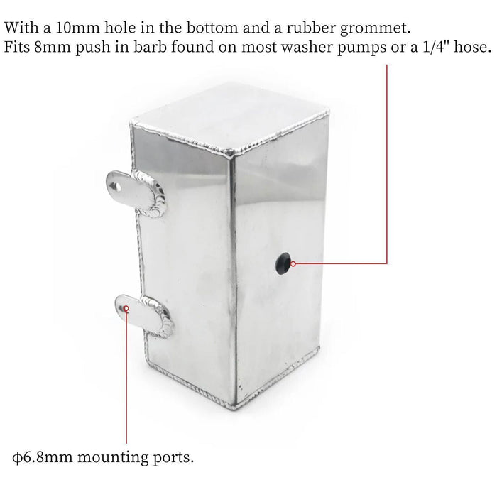 DURAFORCE 2L Sliver Universal Windscreen Washer Bottle Intercooler Spray Tank With Cap