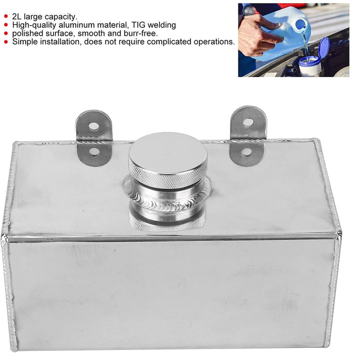 DURAFORCE 2L Sliver Universal Windscreen Washer Bottle Intercooler Spray Tank With Cap
