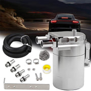 DURAFORCE Oil Catch Can Kit Reservoir Baffled Tank with NBR Hose Universal Aluminum Engine