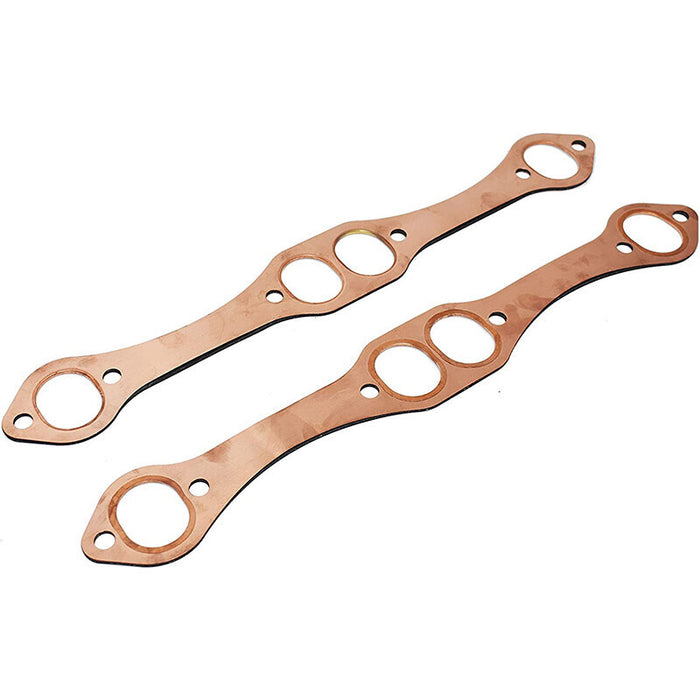 DURAFORCE 2pcs Reusable SBC Oval Port Copper Header Exhaust Gaskets for SB 327 305 383 New