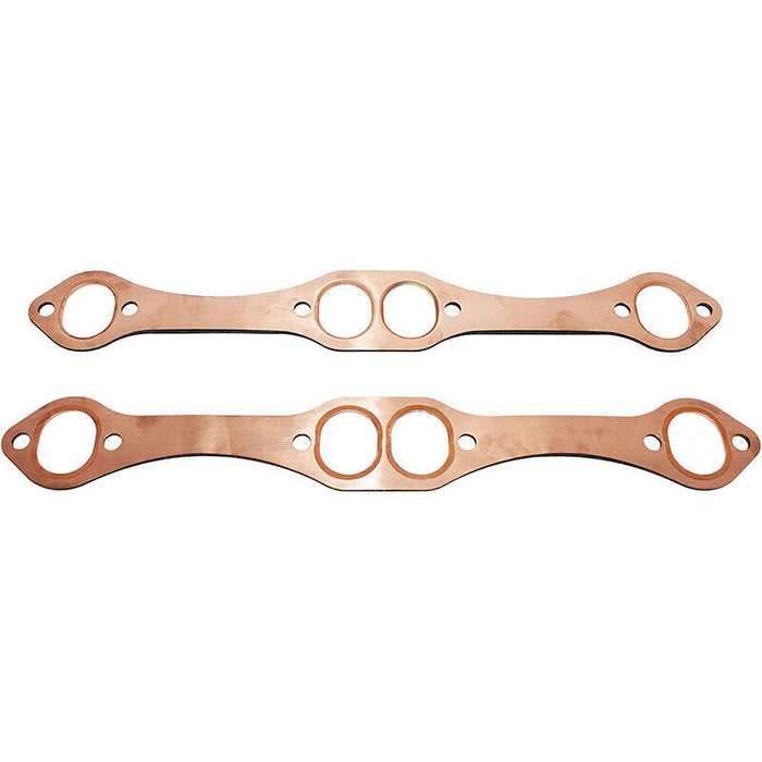 DURAFORCE 2pcs Reusable SBC Oval Port Copper Header Exhaust Gaskets for SB 327 305 383 New