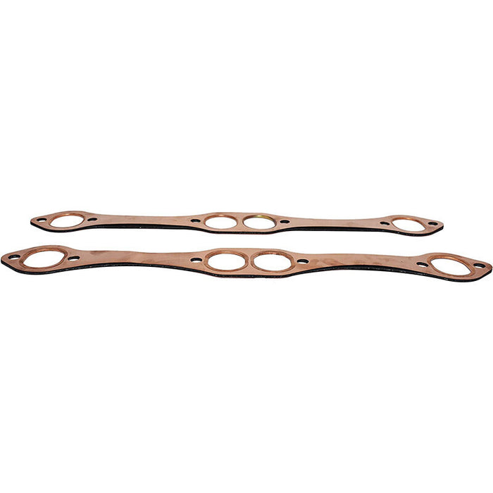 DURAFORCE 2pcs Reusable SBC Oval Port Copper Header Exhaust Gaskets for SB 327 305 383 New