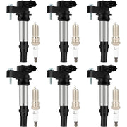 DURAFORCE Set of 6 Ignition Coil + 6 Spark Plug For Cadillac SRX CTS STS GMC Acadia UF375
