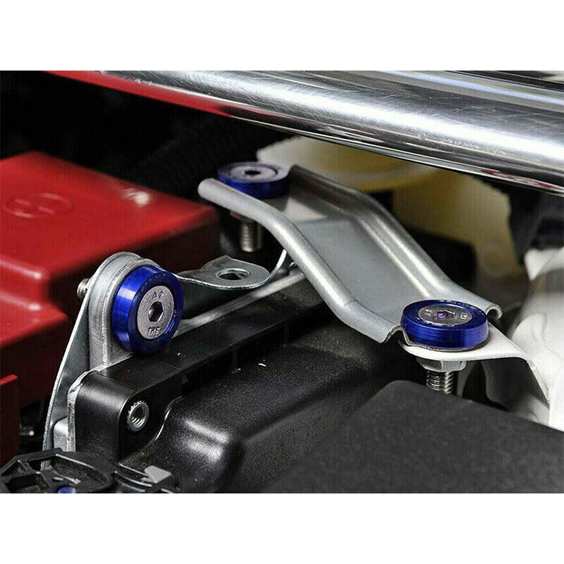 DURAFORCE 30Pcs Blue Billet Aluminum Fender Bumper Washer Bolt Engine Bay Screw Kit Parts