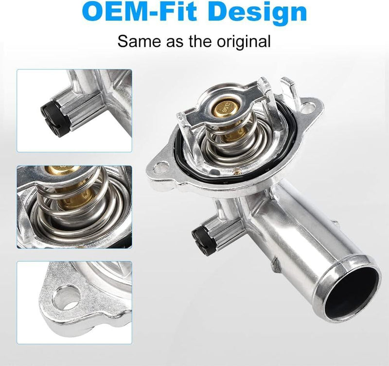 DURAFORCE Upgrade Coolant Thermostat Housing for 12-17 Jeep Wrangler 2018 Wrangler JK 3.6L
