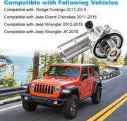 DURAFORCE Upgrade Coolant Thermostat Housing for 12-17 Jeep Wrangler 2018 Wrangler JK 3.6L