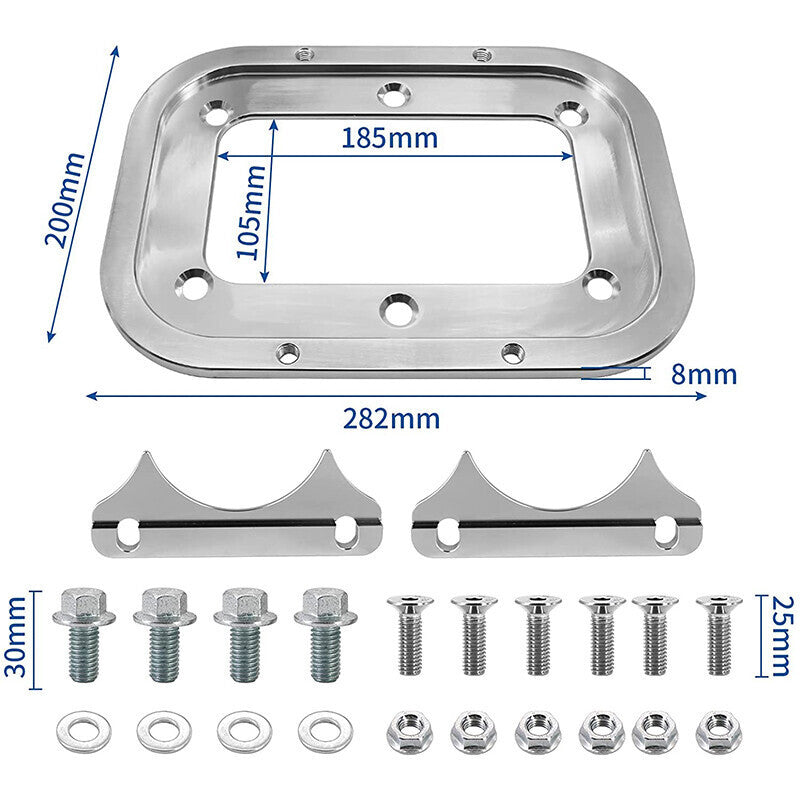 DURAFORCE For Optima Battery 34/78 Billet Sliver Battery Relocation Tray Hold Down Mount