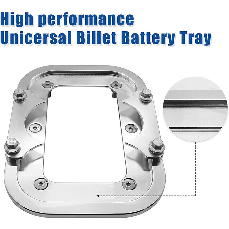 DURAFORCE For Optima Battery 34/78 Billet Sliver Battery Relocation Tray Hold Down Mount