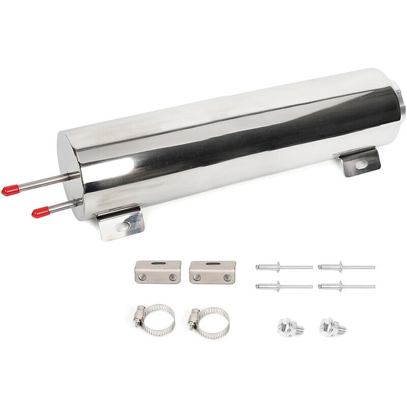DURAFORCE 3" X 9" Silver Radiator Air-Oil Separator 32 OZ Polished Aluminum Universal