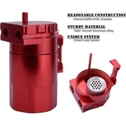 DURAFORCE Universal Oil Catch Can Kit Aluminum Baffled Reservoir with 3/8" Fuel Line