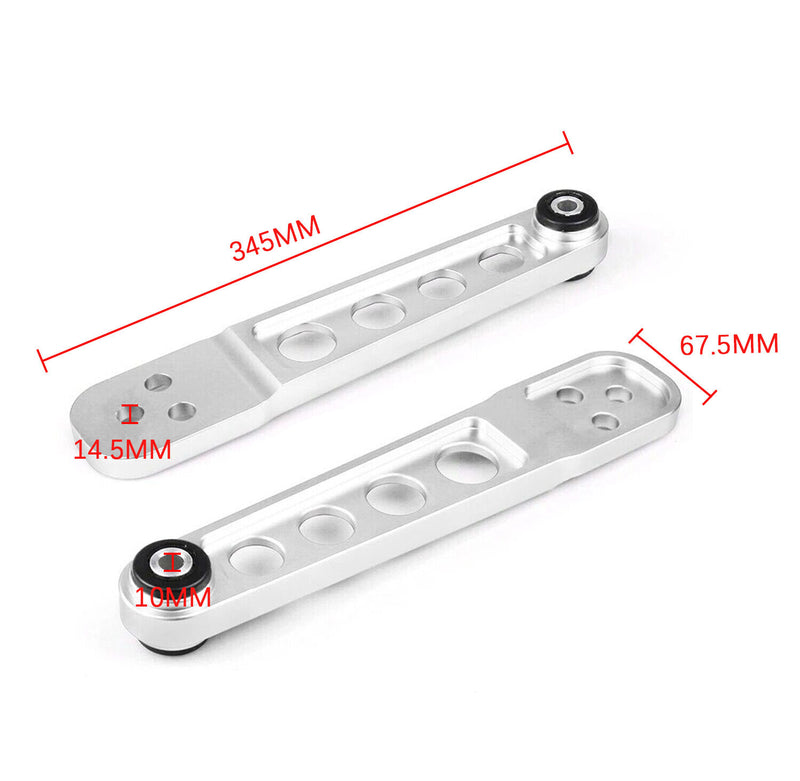 DURAFORCE Rear Lower Control Arm Subframe Brace Tie Bar for 01-05 Honda Civic DX ES EX Sli