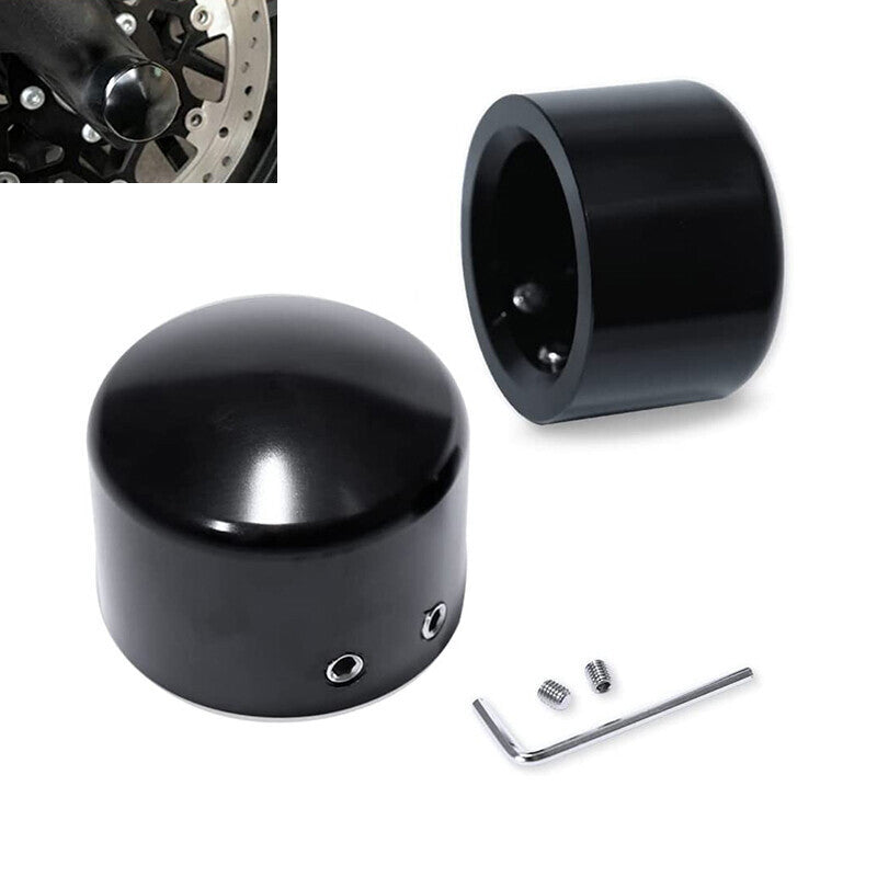 DURAFORCE Front Axle Caps Compatible for Harley Davidson Touring Softail Sportster 02-23