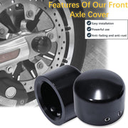 DURAFORCE Front Axle Caps Compatible for Harley Davidson Touring Softail Sportster 02-23