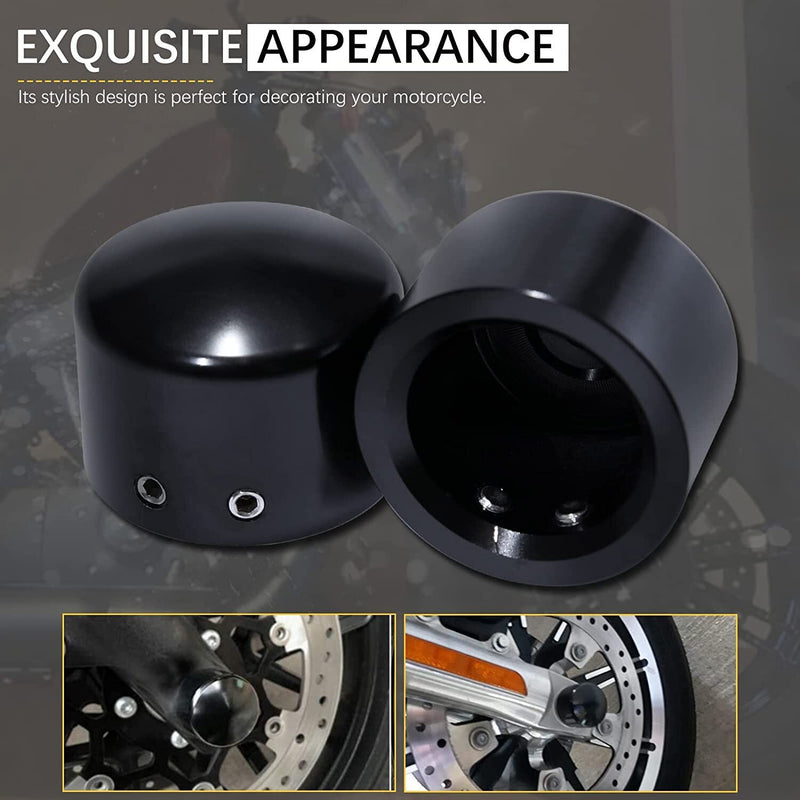 DURAFORCE Front Axle Caps Compatible for Harley Davidson Touring Softail Sportster 02-23